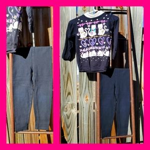 *VNTG* BASIC IMAGE 2pc top/leggings size 4
